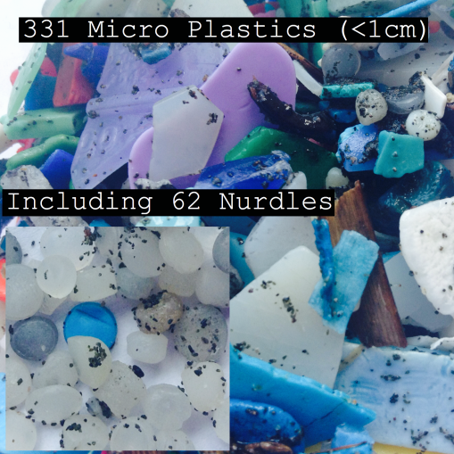 Microplastics and Nurdles found on Kiritehere Beach